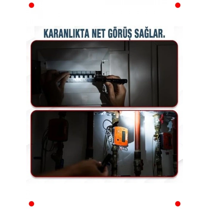 Taşınabilir LED Kalem Feneri, 220 Lümen, Su Geçirmez