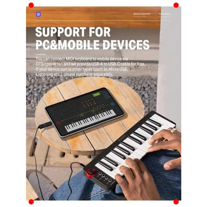Taşınabilir MIDI Klavye Kontrol Cihazı