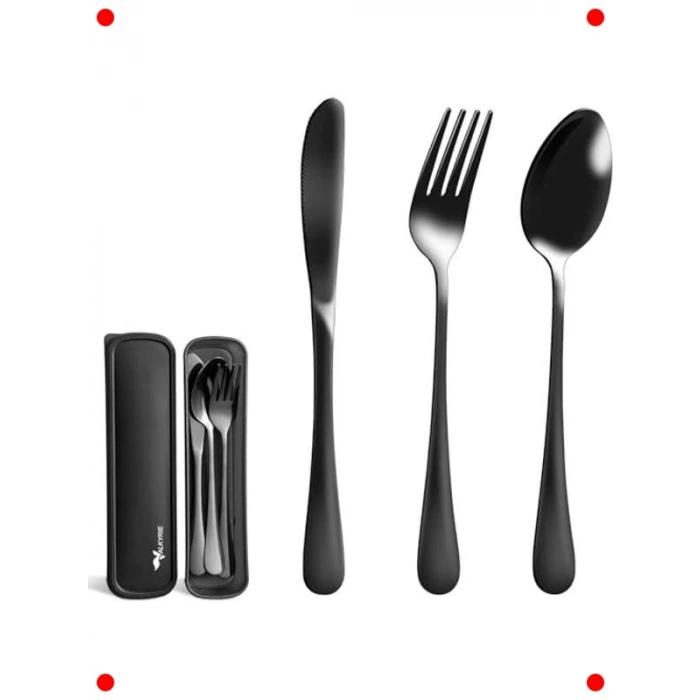 Taşınabilir Paslanmaz Çelik Çatal Bıçak Kaşık Seti