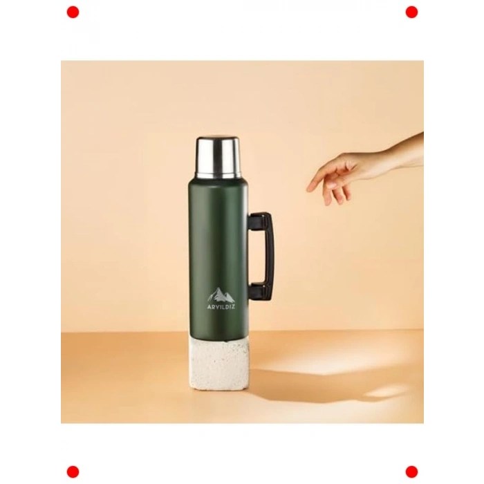 Taşınabilir Termos - Yeşil, 1 Litre