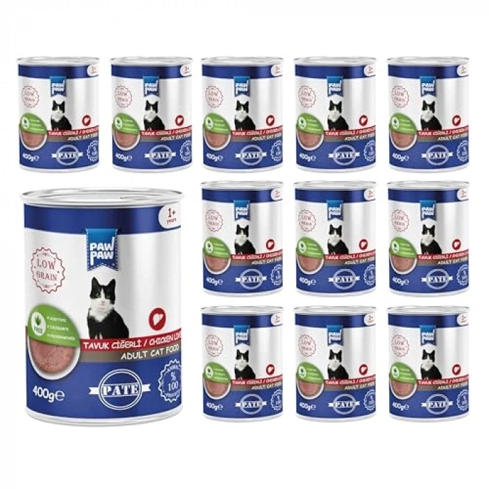 Tavuk Ciğerli 400 Gr Yetişkin Kedi Pate, 12 ADET