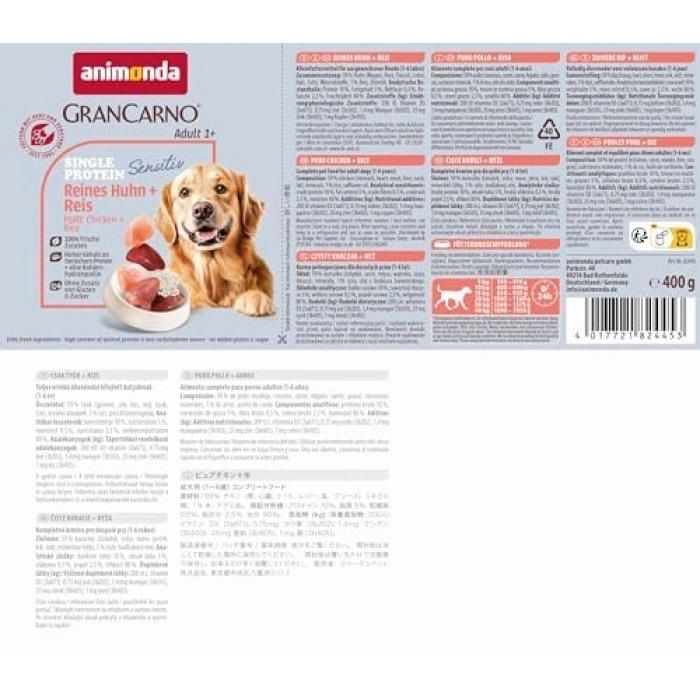 Tavuk Etli ve Pirinçli Yetişkin Köpek Konservesi, 400 Gr
