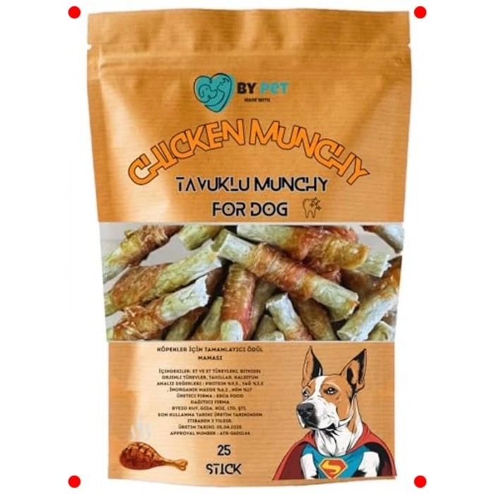 Tavuklu Köpek Ödülü Çubukları - 25 Adet