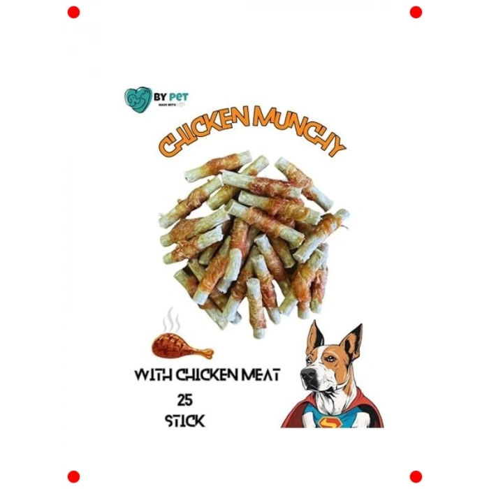 Tavuklu Köpek Ödülü Çubukları - 25 Adet