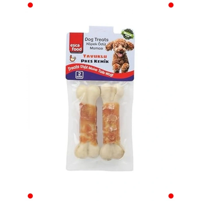 Tavuklu Pres Kemik Köpek Ödül Maması 12.5cm 2li
