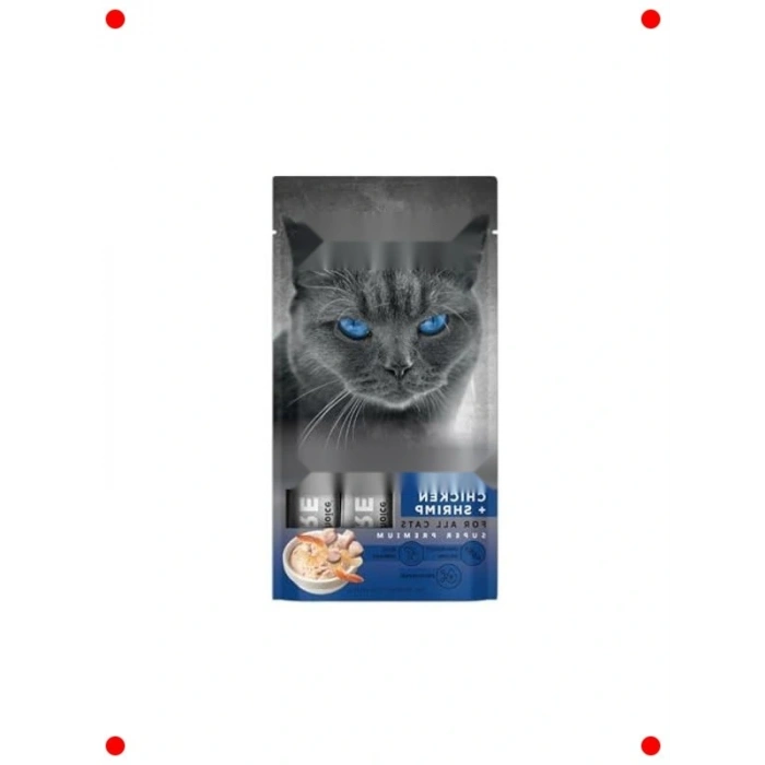 Tavuklu ve Karidesli Sıvı Kedi Ödülü 4x15 gr