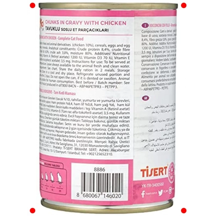 Tavuklu Yetişkin Kedi Konservesi (24x415gr)