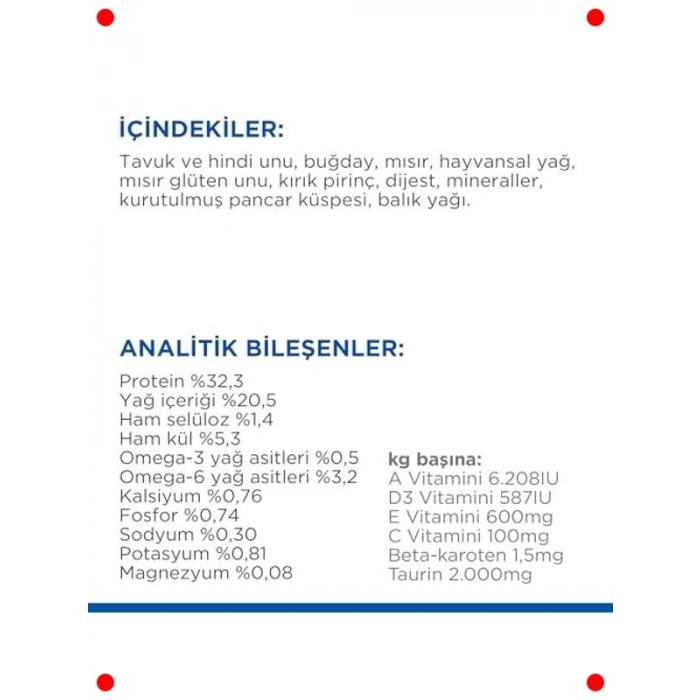 Tavuklu Yetişkin Kedi Maması 1.5 kg