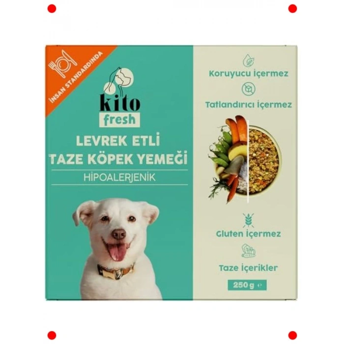 Taze Levrek Etli Köpek Yemeği 250 gr
