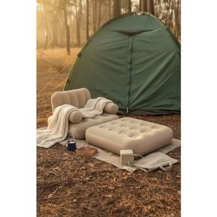 Tek Kişilik Otomatik Şişme Koltuk, Kendinden Pompalı