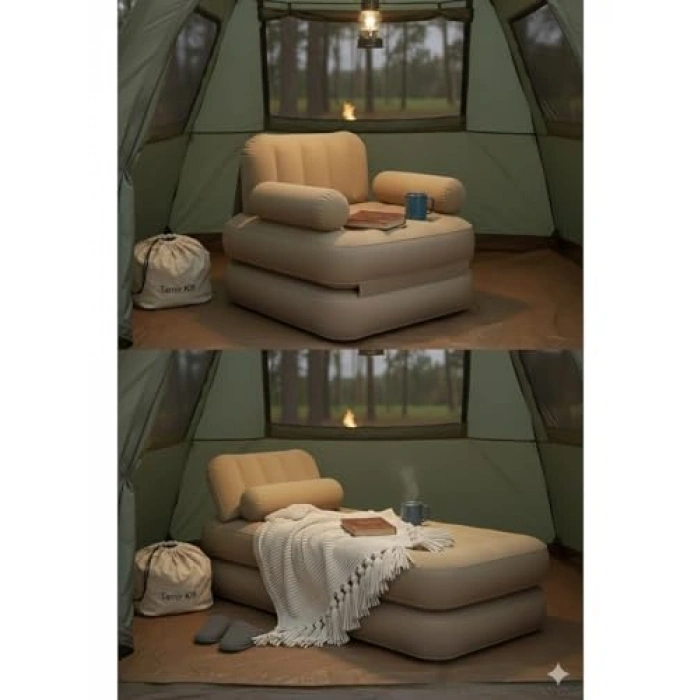 Tek Kişilik Otomatik Şişme Koltuk, Kendinden Pompalı