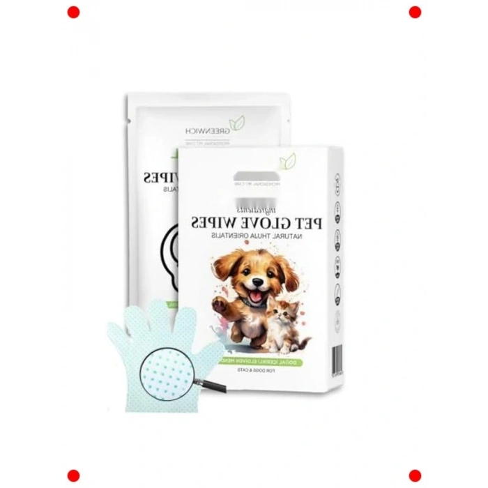 Tek Kullanımlık Kedi Köpek Eldiven Mendil 6 Adet