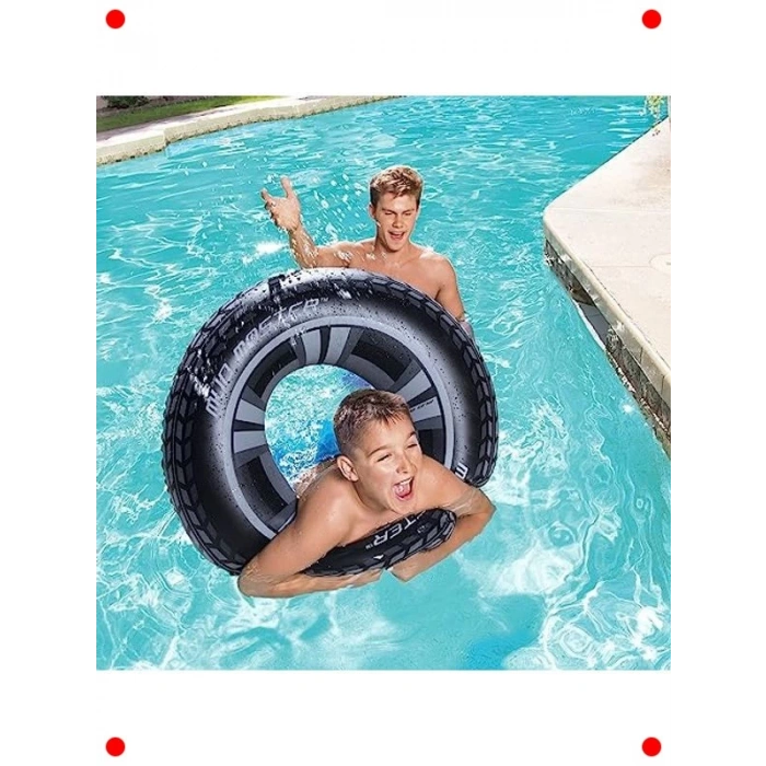 Tekerlek Desenli Büyük Boy Yüzme Simidi