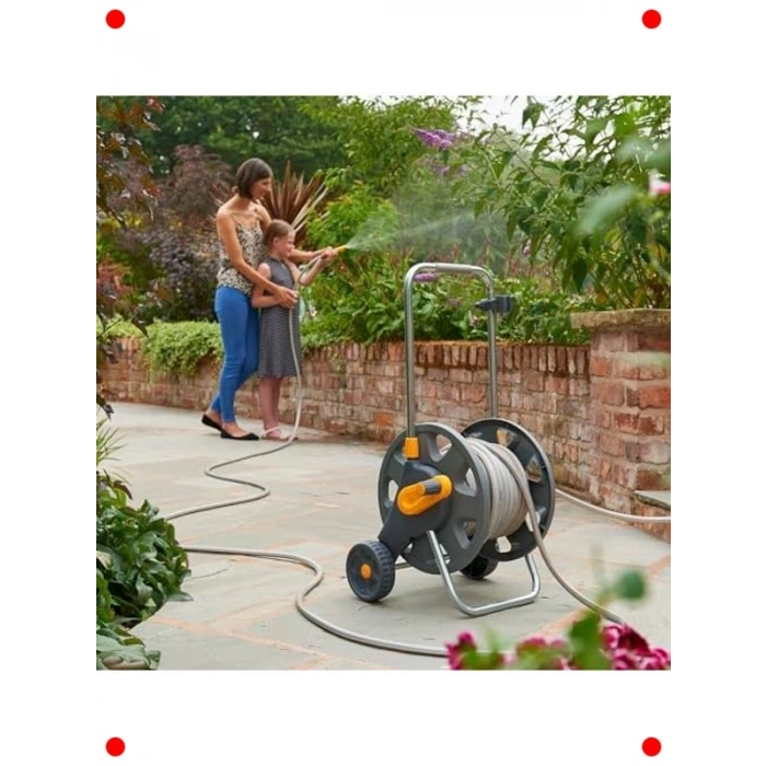 Tekerlekli Hortum Sarma Arabası Seti 30m Hortumlu