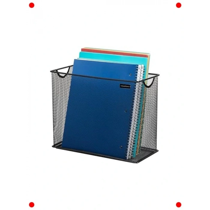 Tekerlekli Metal Dosya Sepeti - Siyah