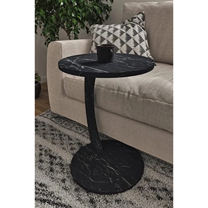 Tekerlekli Zigon Servis Seası, Siyah Mermer Desen