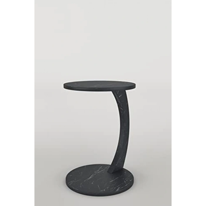 Tekerlekli Zigon Servis Seası, Siyah Mermer Desen