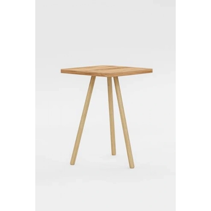 Tekli Ahşap Ayaklı Kare Zigon Sehpa, Modern Tasarım