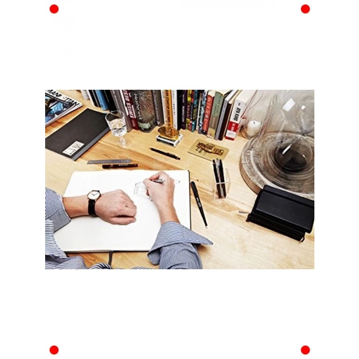 Teknik Çizim Keçe Uçlu Kalem, 0.1 mm, Siyah Mürekkep