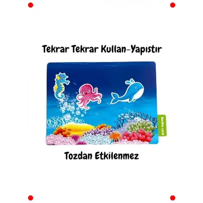 Tekrar Kullanılabilir Deniz Canlıları Sticker Seti