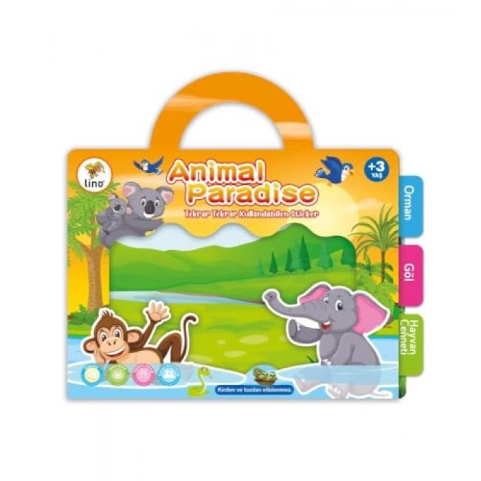 Tekrar Kullanılabilir Hayvan Temalı Sticker Seti, Eğlenceli