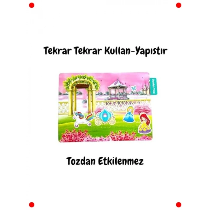 Tekrar Kullanılabilir Prenses Bahçesi Çıkartmaları