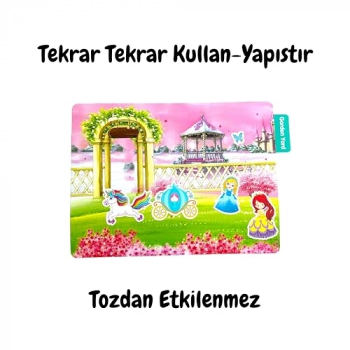 Tekrar Kullanılabilir Prenses Temalı Sticker Seti, Eğlenceli