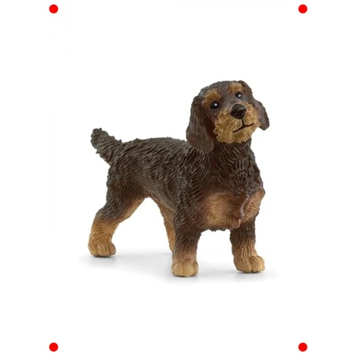 Tel Tüylü Dachshund Köpek Figürü