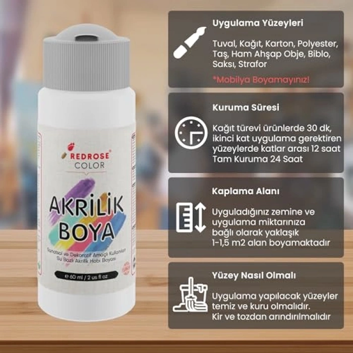 Ten Rengi Akrilik  60ml