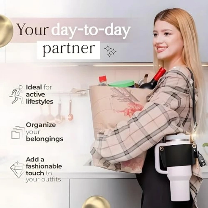 Termos Taşıma Askısı, 30oz-40oz Boyut, Ven Deri