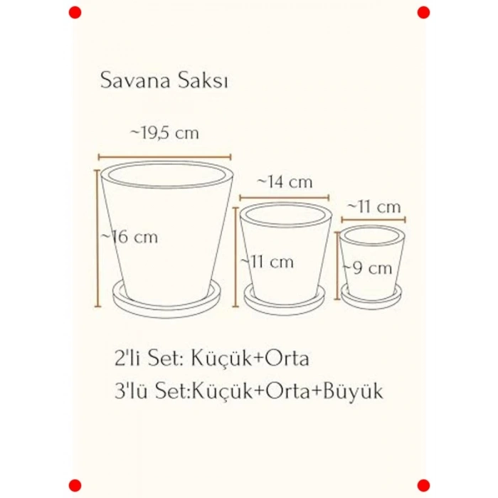 Terracotta Küçük Saksı ve Tabak - Modern Tasarım