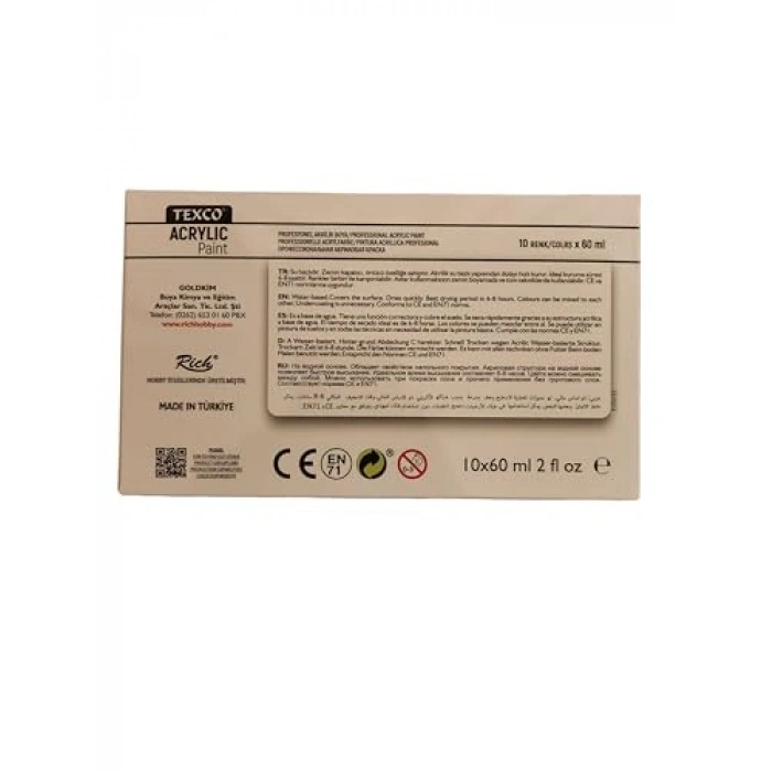 Texco Akrilik  60 ml 10 Renk