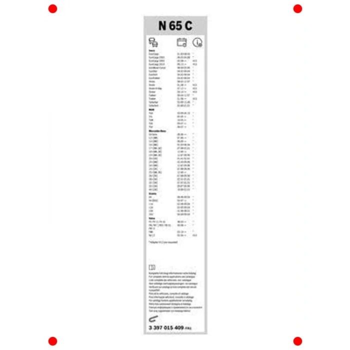 Ticari Araç Silecek - 650 mm (Çoklu Uyumlu)