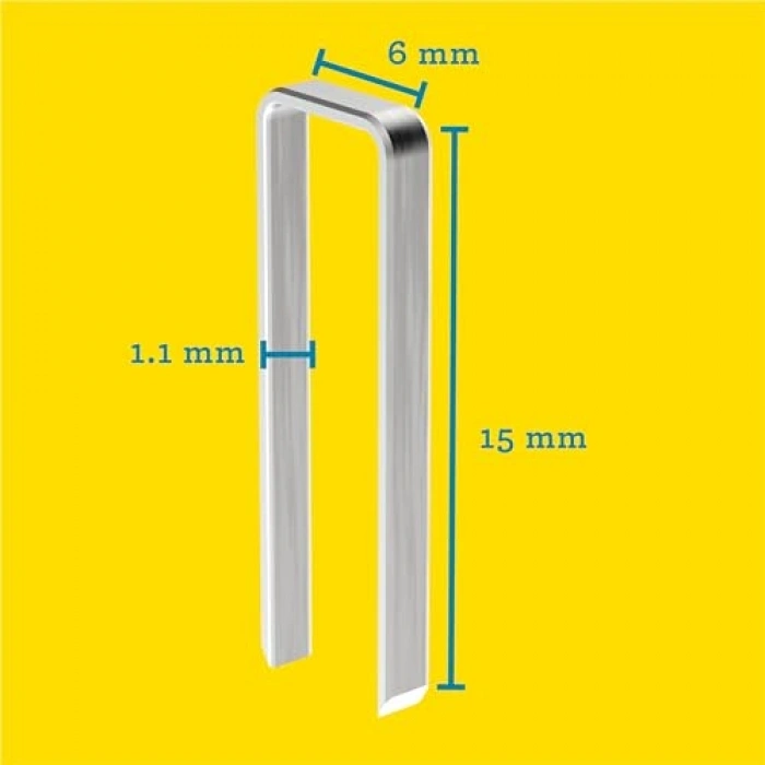 Tip 606 Zımba Teli, 15 mm, 1.200 Adet