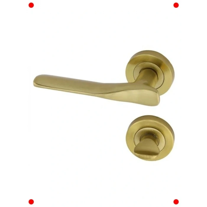 Titanyum Gold WC/Banyo Kapı Kolu - Daire Rozetli