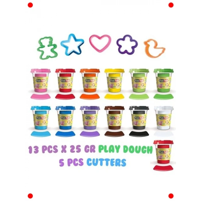 Toksik Olmayan Oyun Hamuru Seti (325gr, Kalıplı)