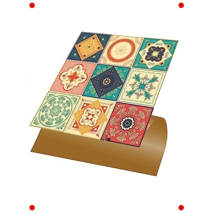 Tokyo Desenli Kendinden Yapışkanlı Fayans Karo