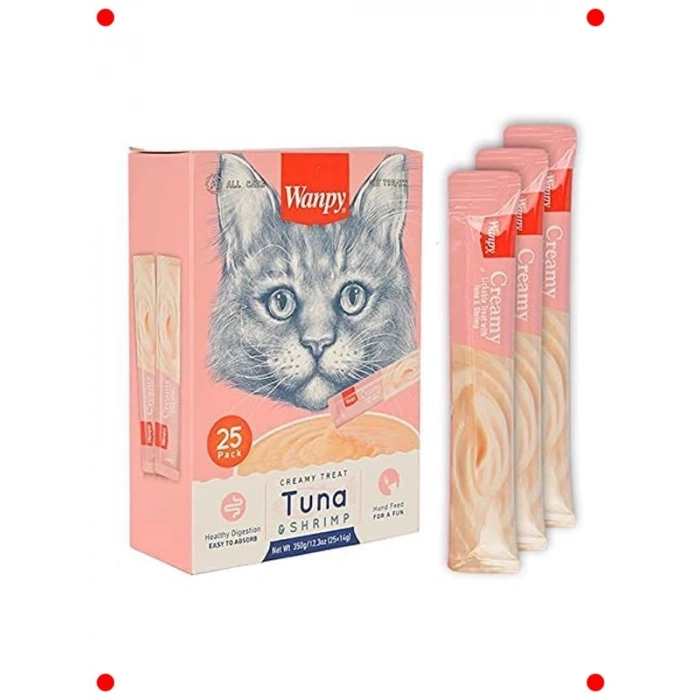 Ton Balığı & Karidesli Sıvı Kedi Ödül Maması - 25x14gr