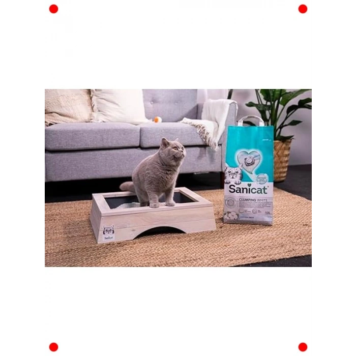 Topaklanan Beyaz Kedi Kumu (Koton Kokulu) 10L