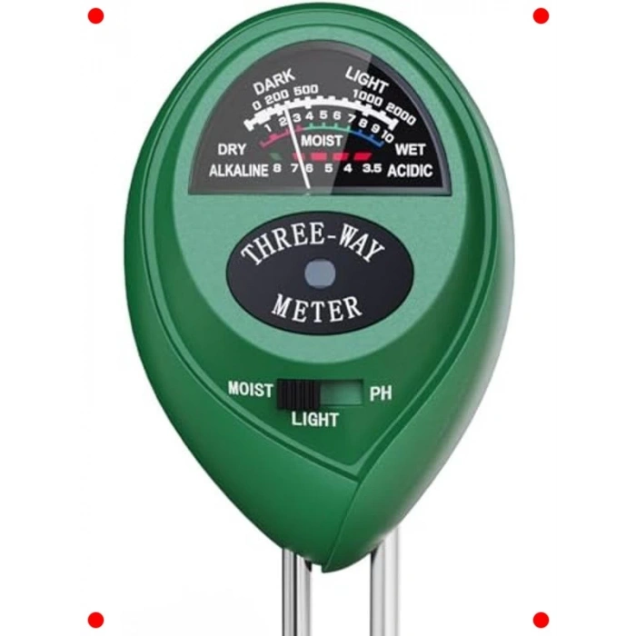 Toprak Nem, pH ve Işık Ölçer 3ü 1 Arada