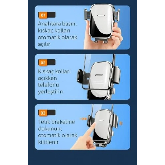 Torpido Üstü Vakumlu Telefon Tutucu 360° Ayarlanabilir