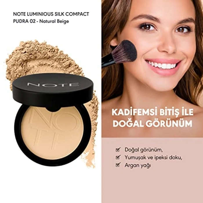 Toz Yüz Pudrası 02 Natural Beige - Mat Bitişli