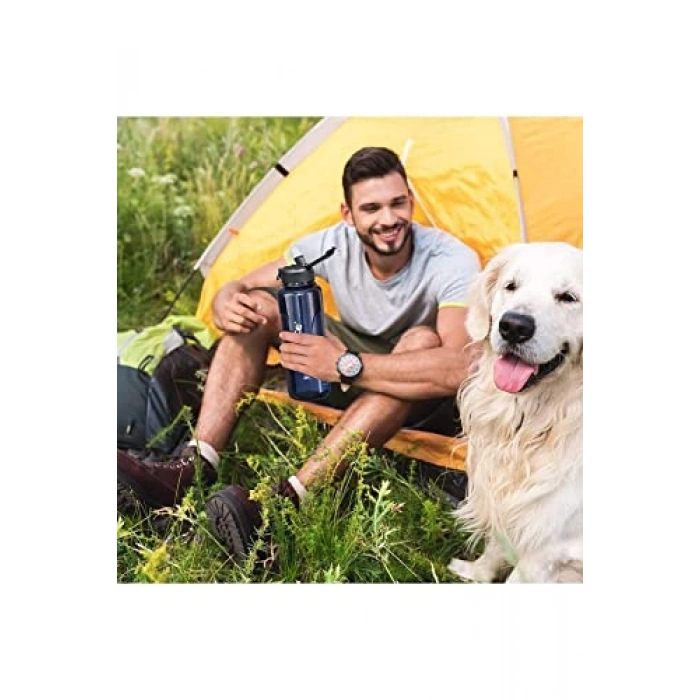 Tritan Malzemeden Üretilen 1500 ml Siyah Su Matarası