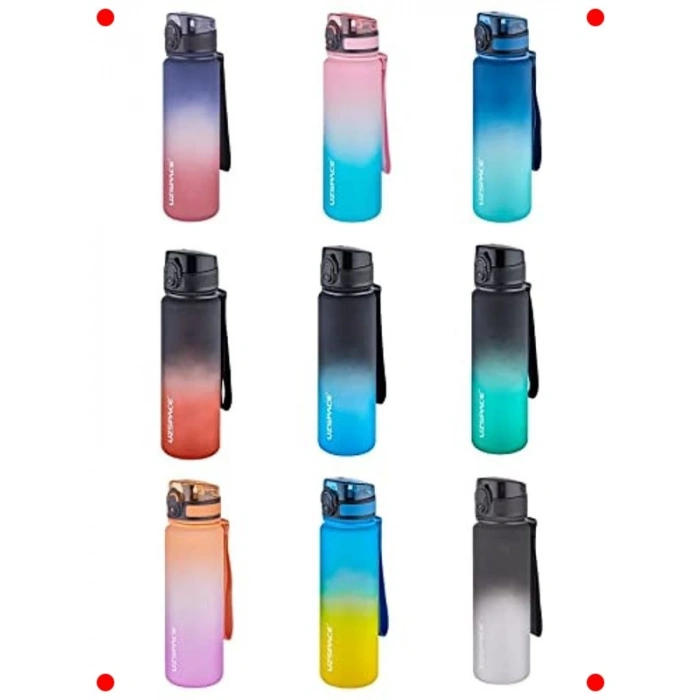 Tritan Su Matarası 500ml - Pembe/Yeşil