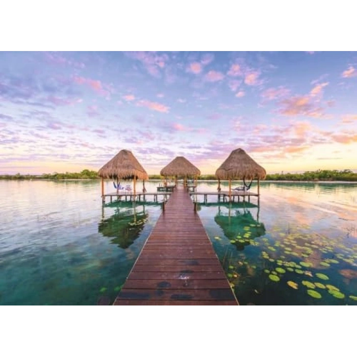 Tropik Adalar Temalı 1000 Parça Renkli Puzzle