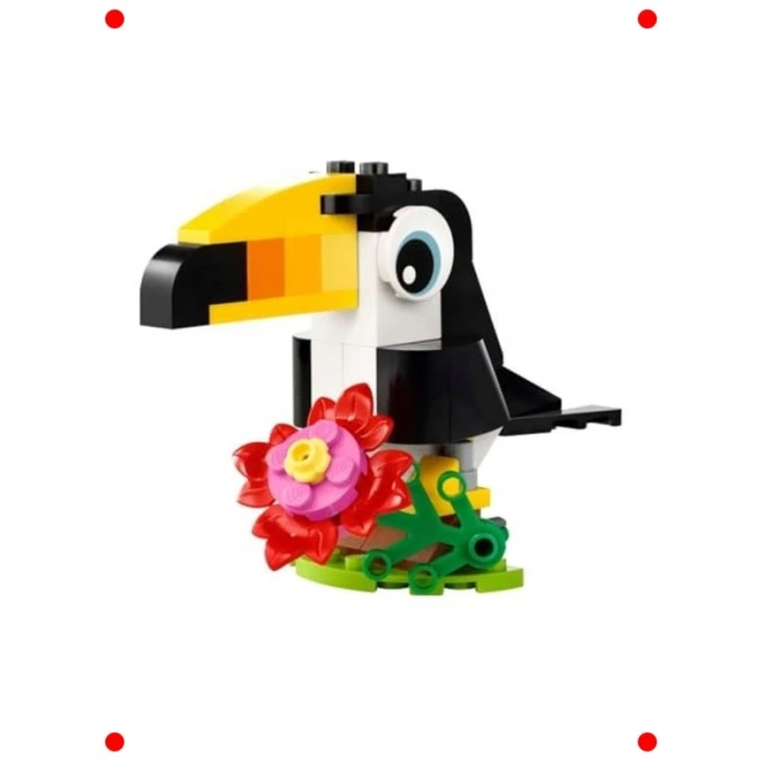 Tropikal Tukan Figürü Yapım Seti