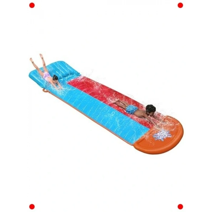 Tsuna Çift Su Kaydırağı Eğlence Rampası 488 cm