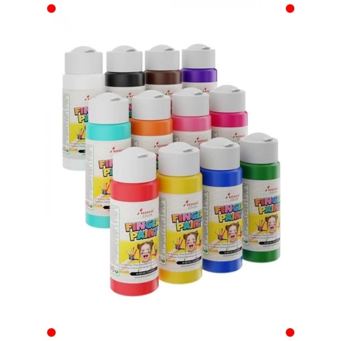 Tüm Renkler Parmak Boyası 12li Set (12x60 ml)