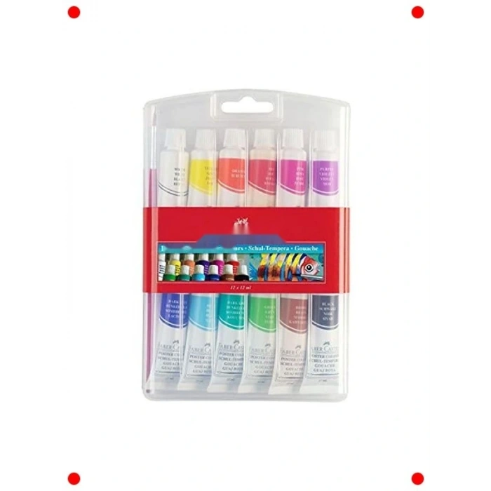 Tüp Guaj Boya Seti, 12 Canlı Renk