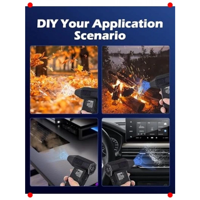 Turbo Jet Fan - Şarjlı Çok Amaçlı Hava Püskürtücü